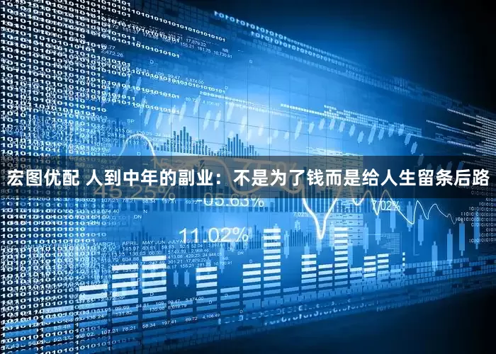 宏图优配 人到中年的副业：不是为了钱而是给人生留条后路